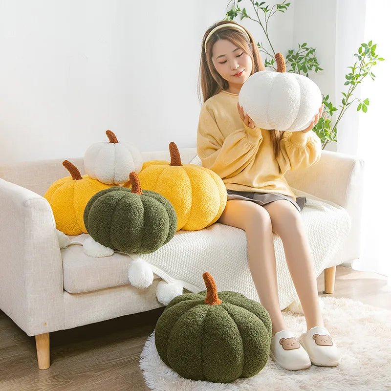 Hot Sale Pumpkin Pillow Creative Stuffed Pumpkin Plush Toys Sofa Cushion Lovely Halloween Creative Room Decor Good Quality Gift